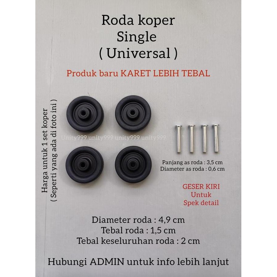 ,,,,,,,] roda koper pengganti roda replacement roda koper fiber 360