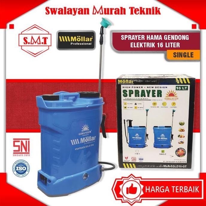 .........] Sprayer Hama Elektrik 16 Liter MOLLAR Knapsack 16L Single Aki SNI