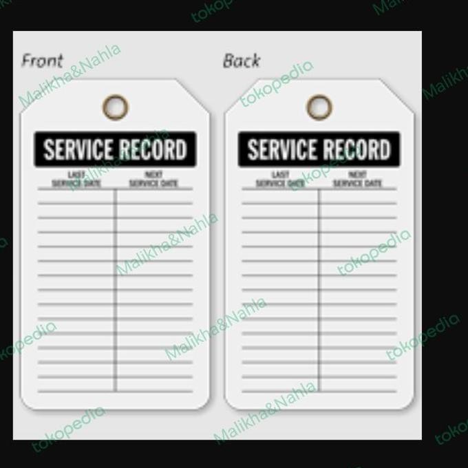 

+++++] Vinyl Inspection Tag: Service Record Tag(TG-1291)