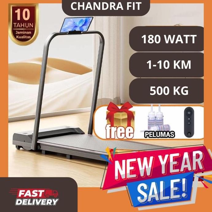 CHANDRA Treadmill Elektrik Lipat Portable - Walking Pad & Running Pad Termurah