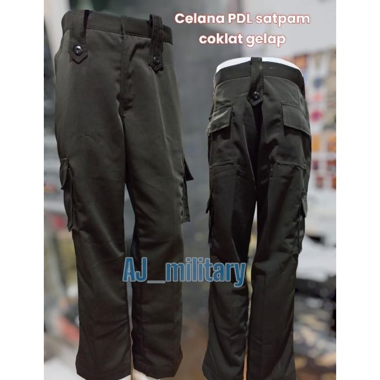 Best - Celana PDL SATPAM/SECURITY coklat kehitaman