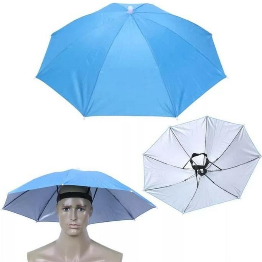 Miliki - Payung Topi Kepala/Topi Payung/Payung Kepala Diameter 60 & 70 cm 