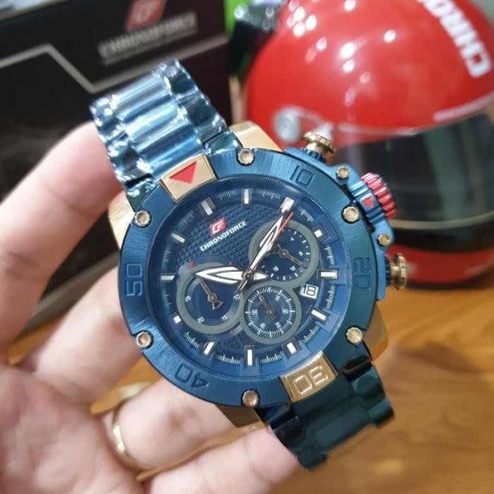 Jam Tangan 100% Original Chronoforce ori chrono force 5257gcbssblue 5257 5257g cf5257 cf5257g 5257 g