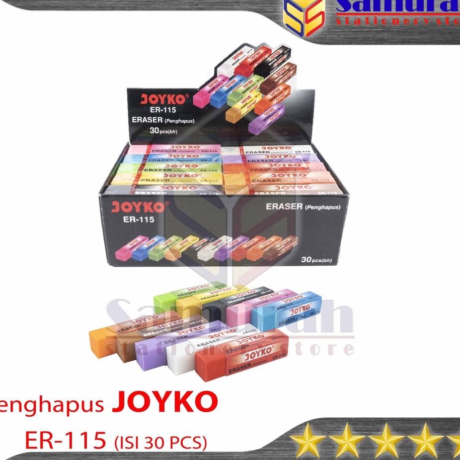 

Penghapus Pensil Joyko Er115 Tanggung 30 Pcs Eraser Er 115 Colours Hapusan Stip Pencil Sedang Panjang B30 10 Warna Pink U Hijau Kuning Hitam Putih Ungu Merah Orange Coklat