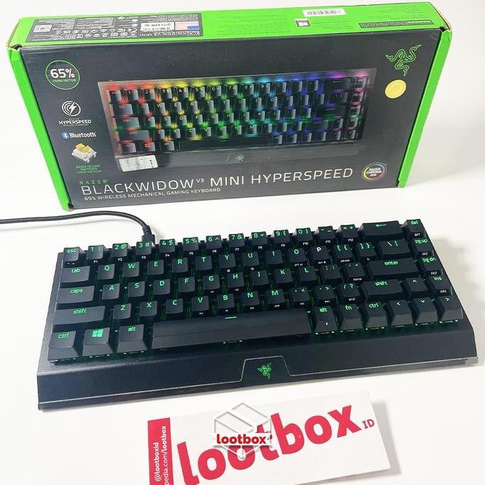 Keyboard Wireless Bluetooth Mechanical Razer Blackwidow V3 Mini Hyperspeed - Second Co