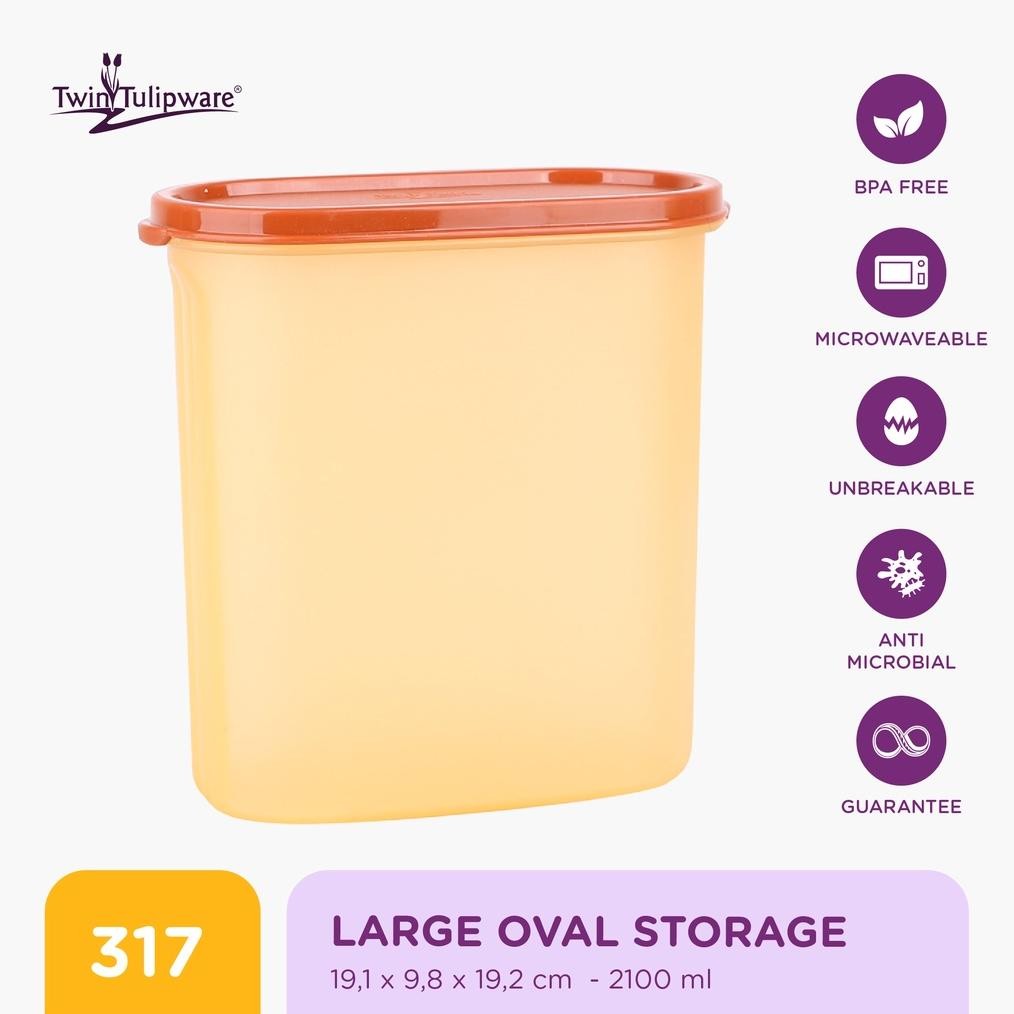 Twin Tulipware Large Oval Storage