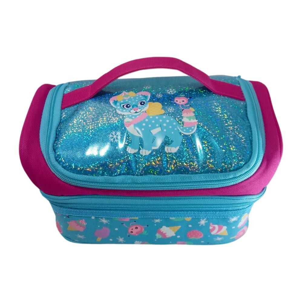 My Style TM 2361 Snow Leopard Double Decker Lunch Bag (Metal Finish Material) - Tas Bekal Tempat Mak