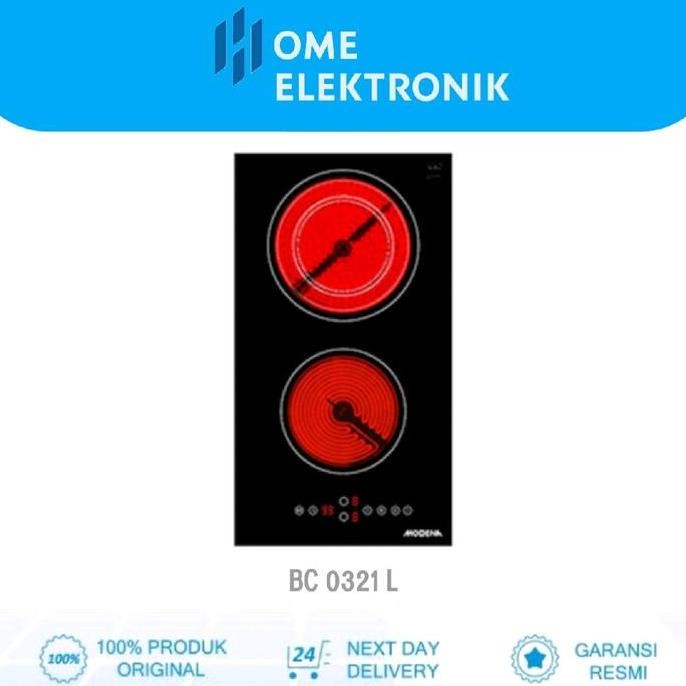 Modena Kompor Listrik Tanam Ceramic Bc 0321 L - 2 Tungku Kompor Listrik Modena Co