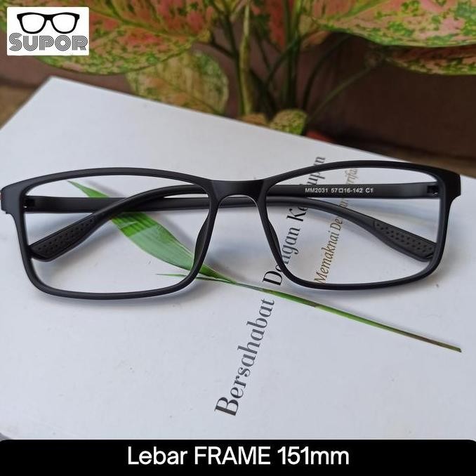 Ff155 Frame Kacamata Pria Lebar Paling Besar Buat Minus Progresif