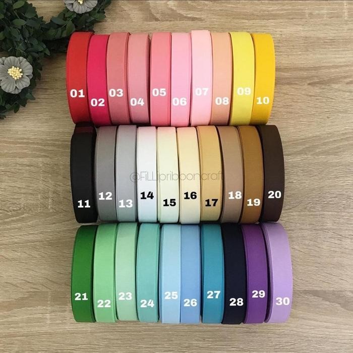 

Termurah Part 1 - Pita Grosgrain / Pita Polos Impor Size 6/8" Atau 1,9 Cm Qv21