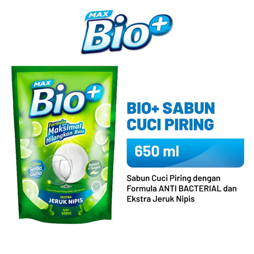 Bio Plus Deterjen Cair Konsentrat Liquid 650ml-Pembersih Pakaian Bio Plus