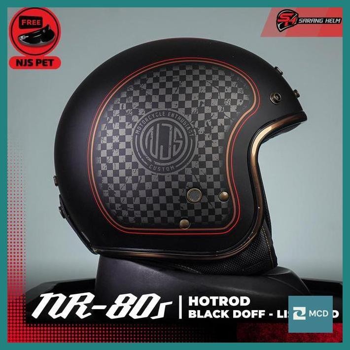 NJS NR80's Hotrod - Helm Retro | NJS | NR80S | NJS NR | NR Hotroad | Motif Hotroad | NJS Bogo | Helm
