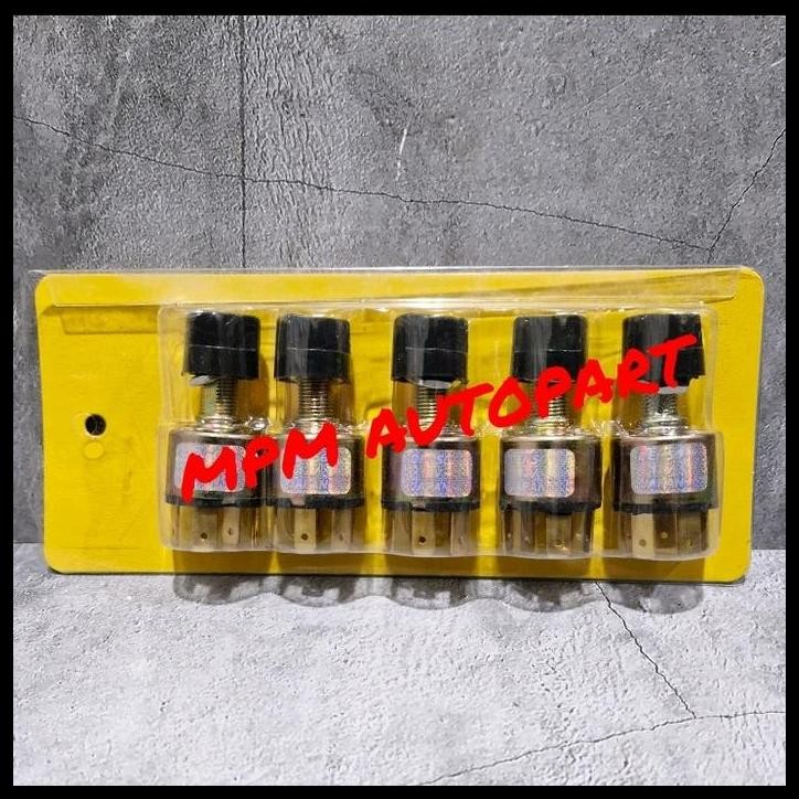 TERBARU SAKLAR PUTAR SWITCH AC MOBIL UNIVERSAL PASANGAN 5 KAKI BULAT + KNOP 3 SPEED BULAT 