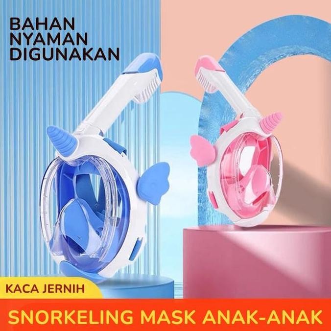 Kacamata Renang Snorkeling Anak-Anak Pvc Alat Selam Snorkel Diving
