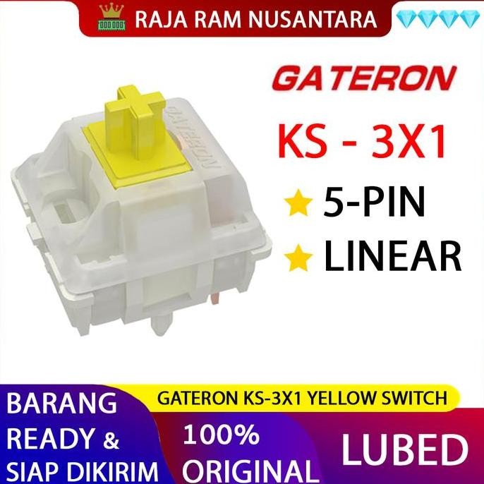 Gateron Ks-3X1 Milky Yellow Switch (Linear - Pcb Mount) Co