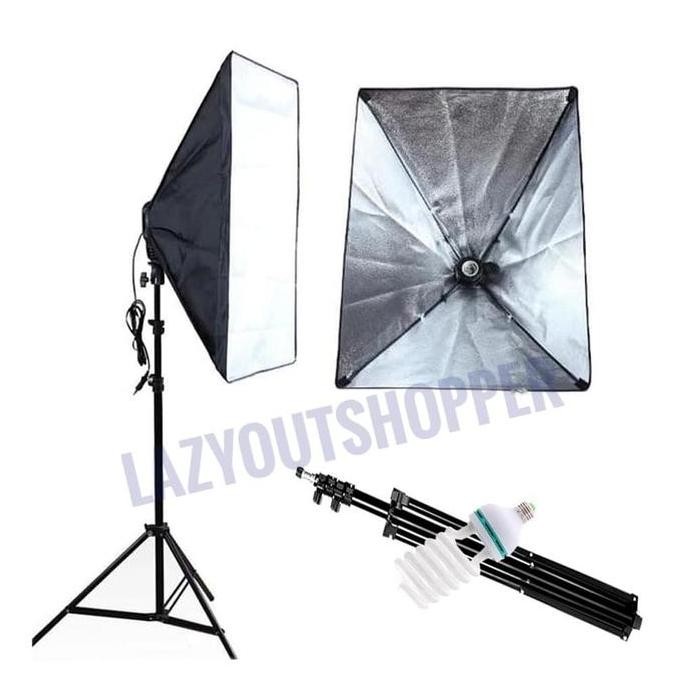 PROMO - Paket studio lighting softbox dan light stand