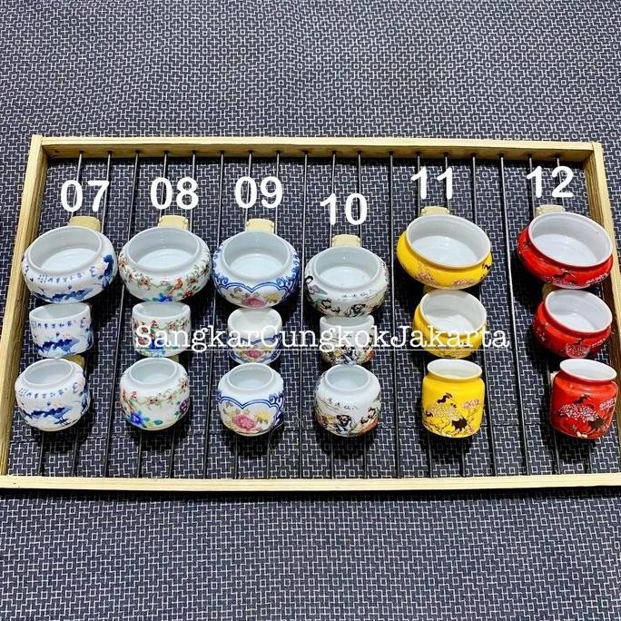 PROMO - Cepuk Keramik Sangkar Kecil Pleci Sogon set pcs