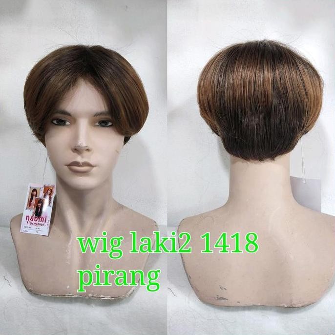 Wig Laki2 Rambut Palsu Style Korea Kuality Premium 1418 Pirang
