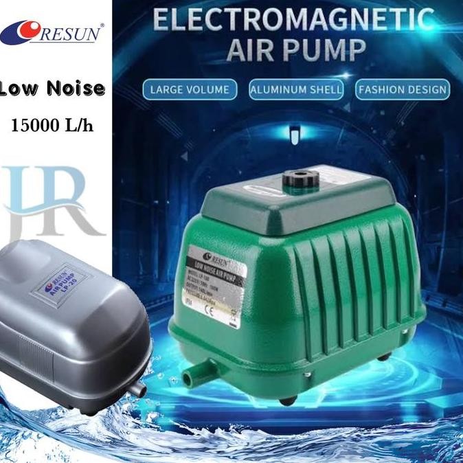 POMPA UDARA AERATOR AQUARIUM KOLAM TIDAK BERISIK LOW NOISE AIR PUMP HI BLOW RESUN LP 200 100 60 40 2