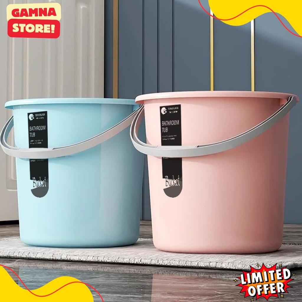 Diskon 50% Ember Bergaya Berkualitas Tinggi Dengan Pegangan 15L/18L/22L Ember Plastik Tebal Ember Cu