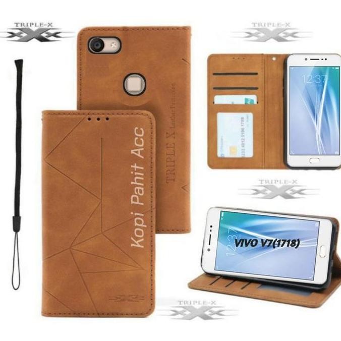 DI59 - Case Vivo V7 Vivo 1718 Flip Cover Wallet Sarung Hp Casing Dompet Flip Magnet