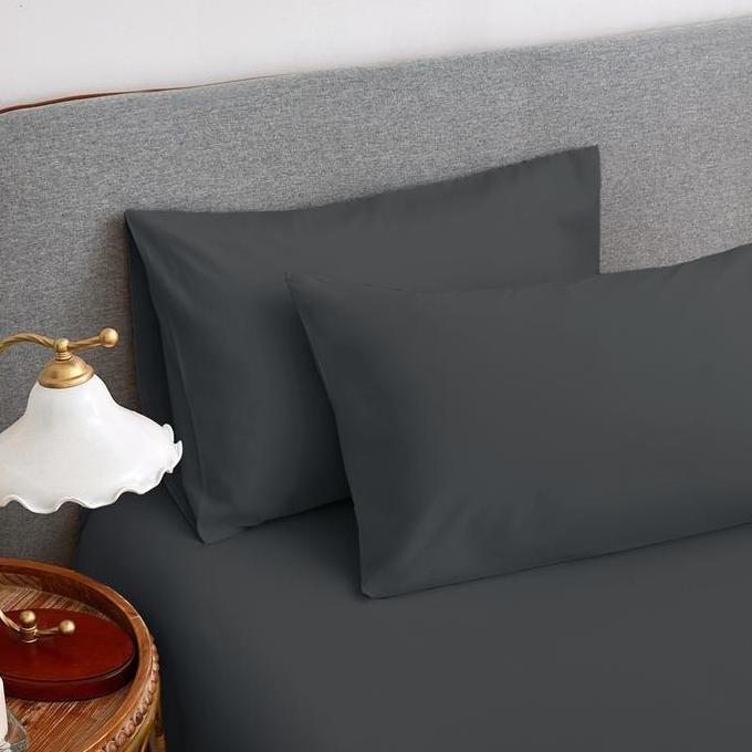 Informa - Linotela 100X200 Cm Seprai Single Katun - Hitam