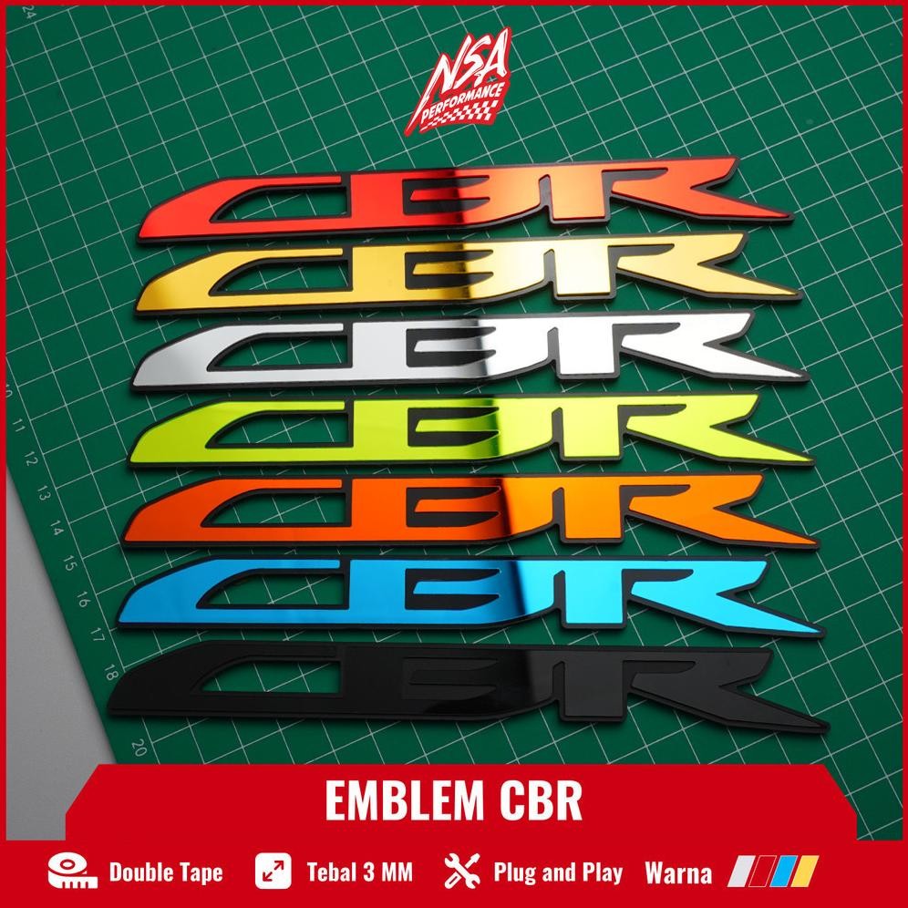Berkualitas Nsa 2Pcs Emblem Cbr Logo Cbr Bukan Stiker Cbr 150 R Original Sticker Tulisan Cbr 150R Ak