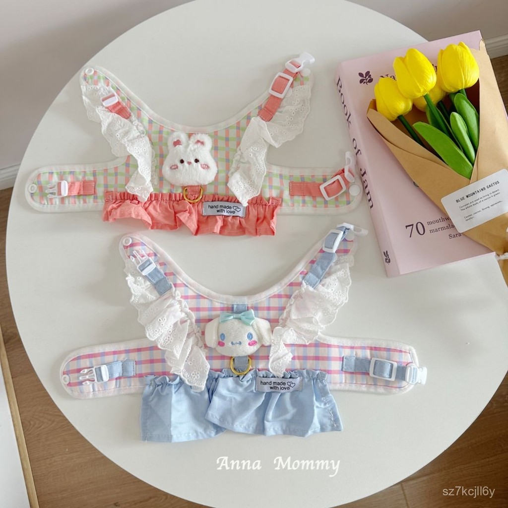 Pet Cute Cinnamon Dog Harness Leash Dog Walking Rope Small Dog Teddy Bichon Pomeranian Cat Outdoor Q