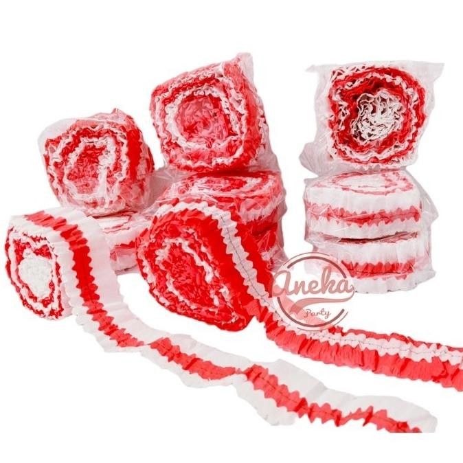 

Rg-4 Isi 12 Kertas Krep Serut Merah Putih / Hiasan 17 Agustus / Kertas Krep Jahit Hut Ri Merah Putih