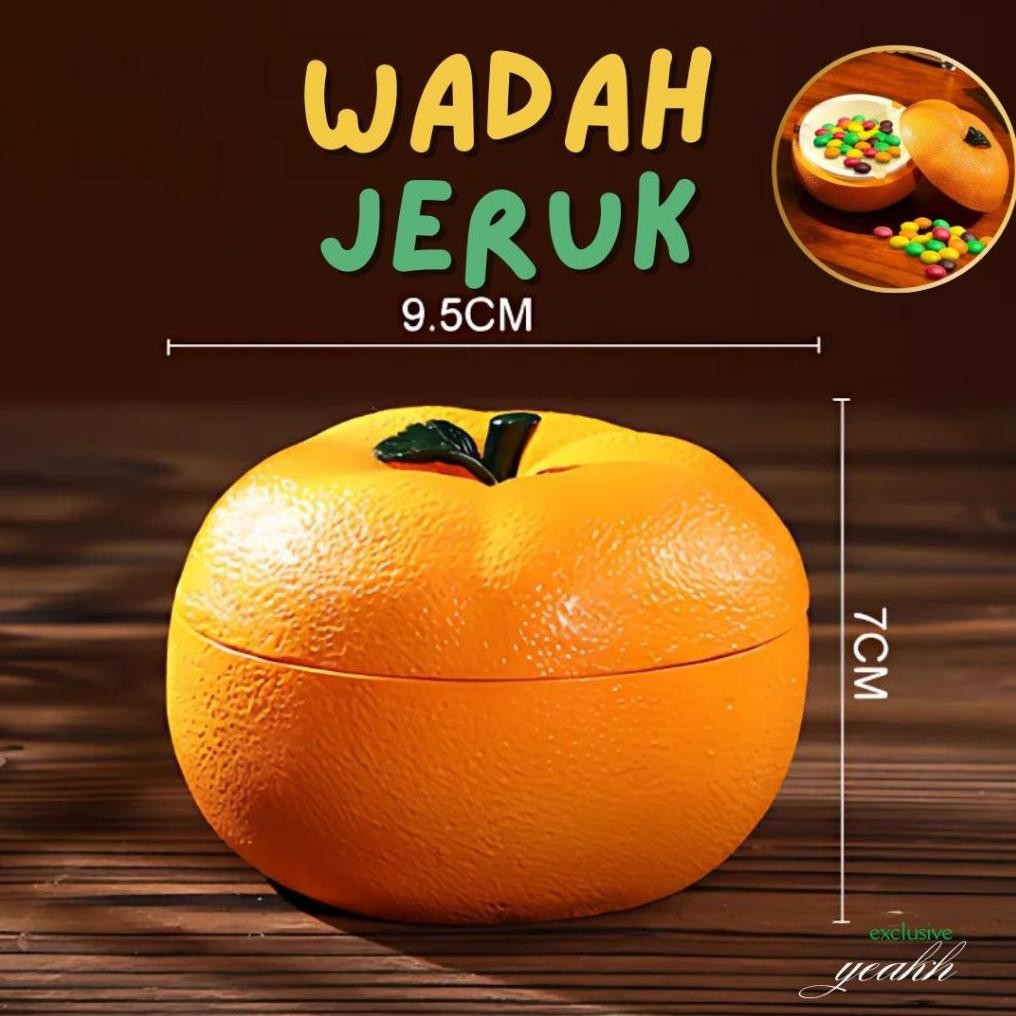 Tempat Asbak atau Tempat Permen Bentuk Jeruk Imlek Fengshui Dekorasi Lucu, Unik, dan Aesthetic aSt