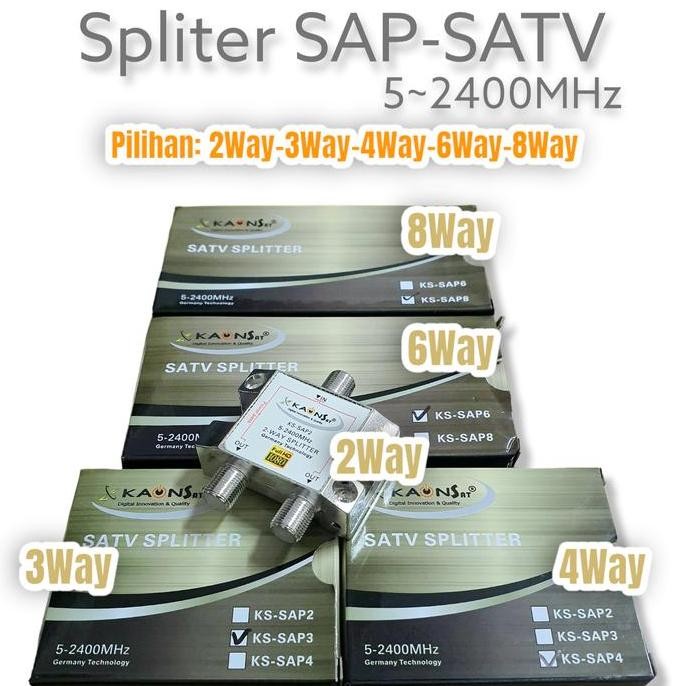 HARGA DISC - Kaon pembagi spliter digital receiver IF & tv RF sap splitter Kaonsat