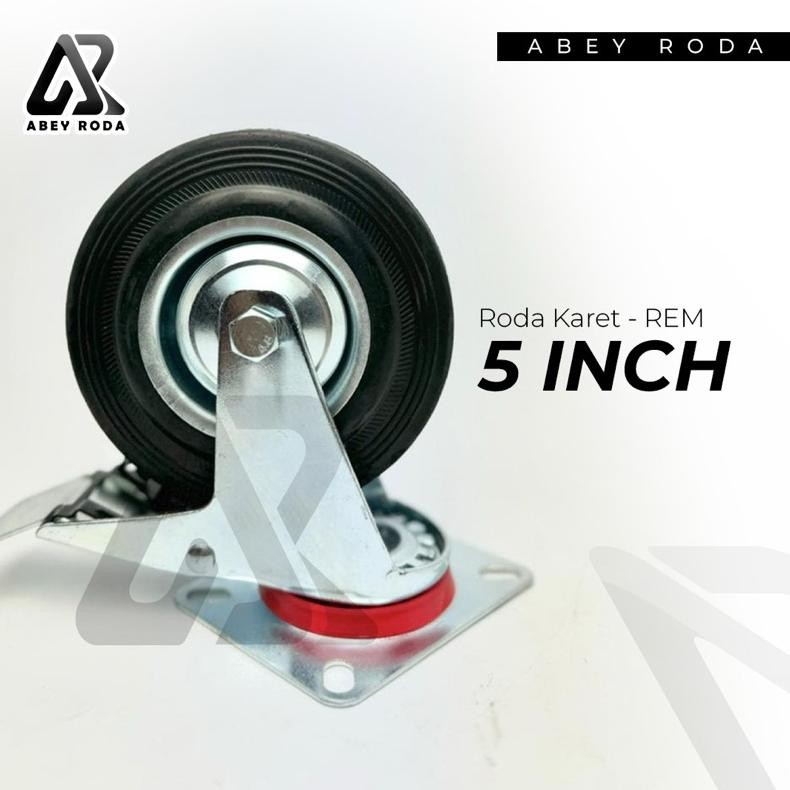 Roda Karet Troli 5 inch (REM) aSt