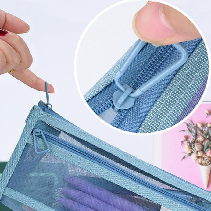 

Vex-2126 Tas Pensil Jala 2 Lapis Transparan Resleting - Tempat Alat Tulis Kapasitas Besar, Cocok Untuk Sekolah/Kuliah