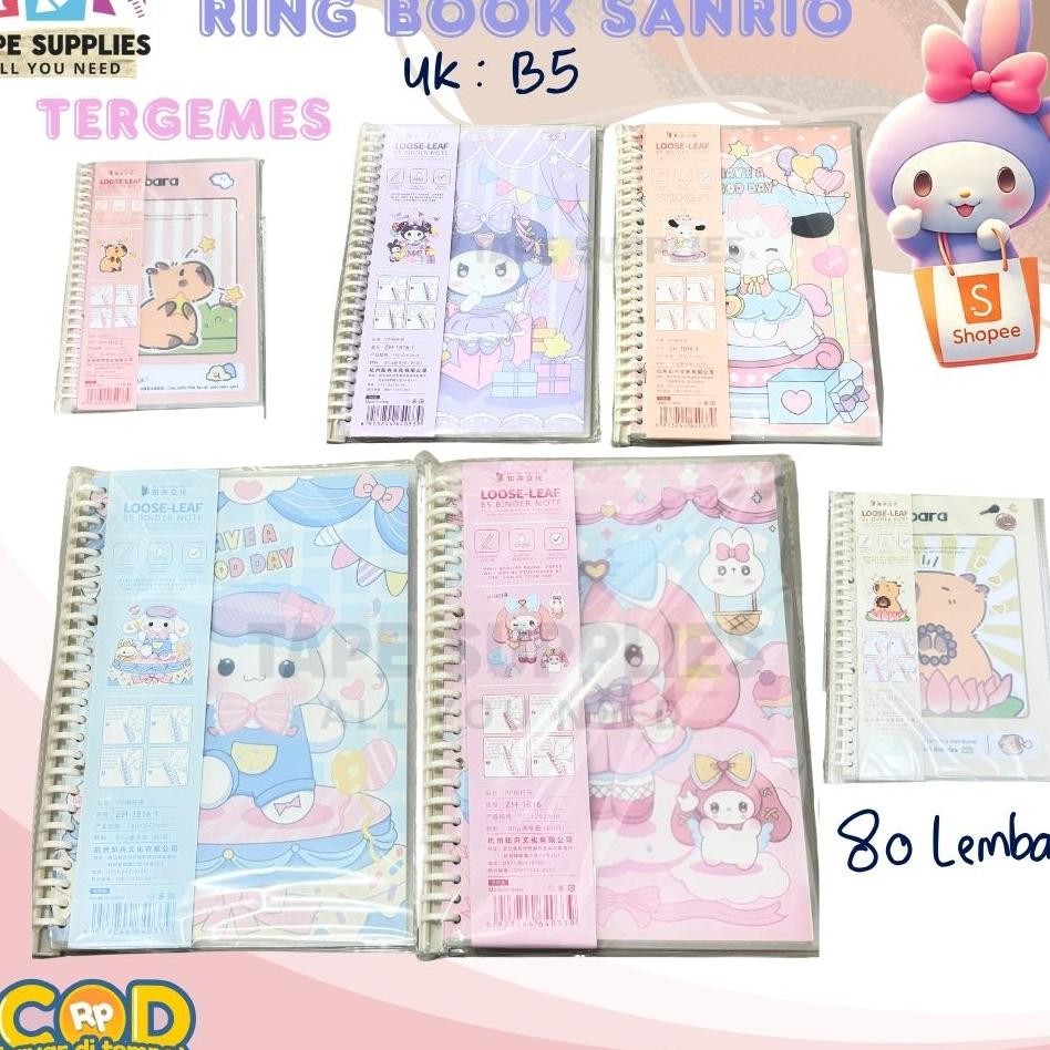 

Notebook Binder Ring B5 Sanrio Buku Diary Anak Dapat Isi Ulang 80 Lembar