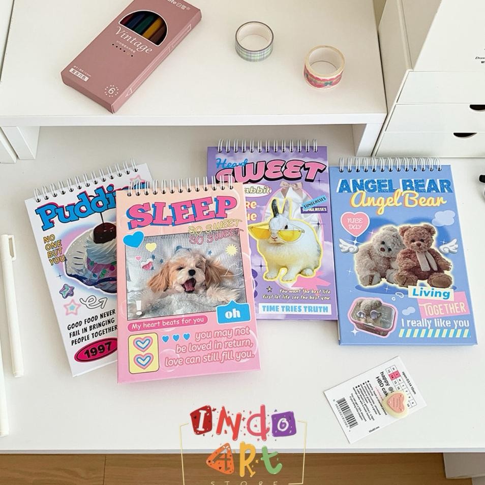 

Ias Note Book Buku Catatan Binder Diary Buku Tulis Notepad Dessert Y2K Aesthetic Lucu Stationery Pastel Food Unik Journal