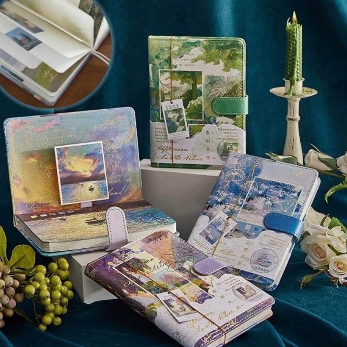 

Keiasatasfull Color Buku Diary Rosyposy Nature Pemandangan Korea Vintage Lucu Notebook Buku Diary Unik Penutup Magnet Journal