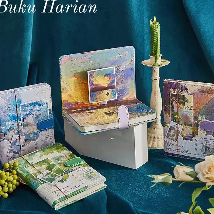 

Iris Buku Diary Journal Notepad Hardcover Van Gogh Korea Jepang Aesthetic Style Lucufull Color Buku Diary Rosyposy Nature Pemandangan Korea Vintage Lucu
