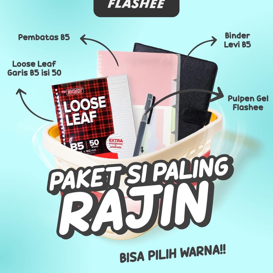 

Flashee Paket Binder B5 Ring 26 Set 4In1 Sudah Termasuk Kertas Untuk Sekolah Dan Kuliah