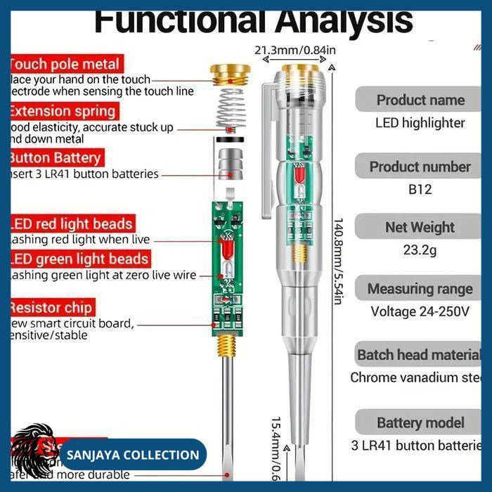 TESPEN TESTPEN TES CEK INDIKATOR ARUS LISTRIK DUAL LED   KUALITAS PRODUK TERBAIK