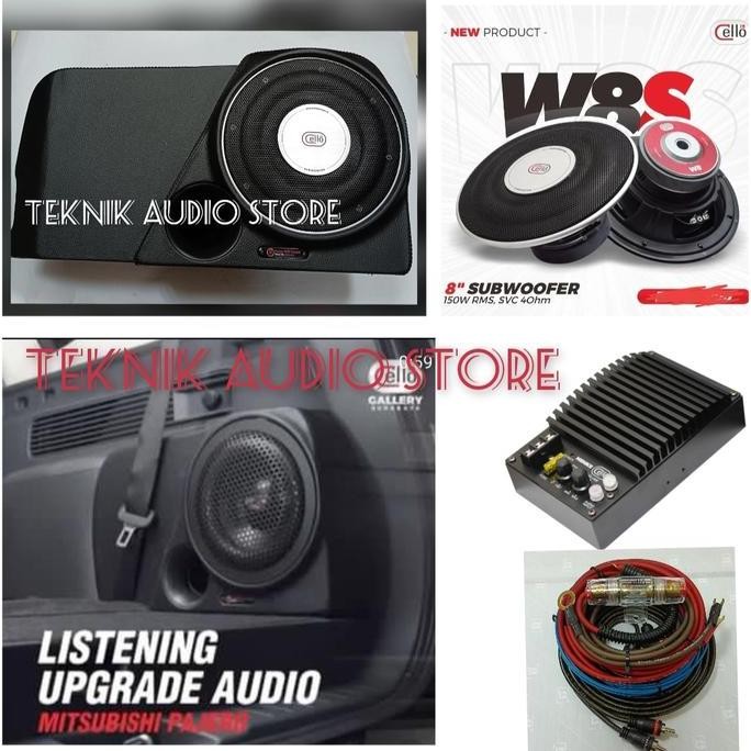 Subwoofer OEM Aktive Cello 8inch W8SL Ultimate Pajero-Xpander