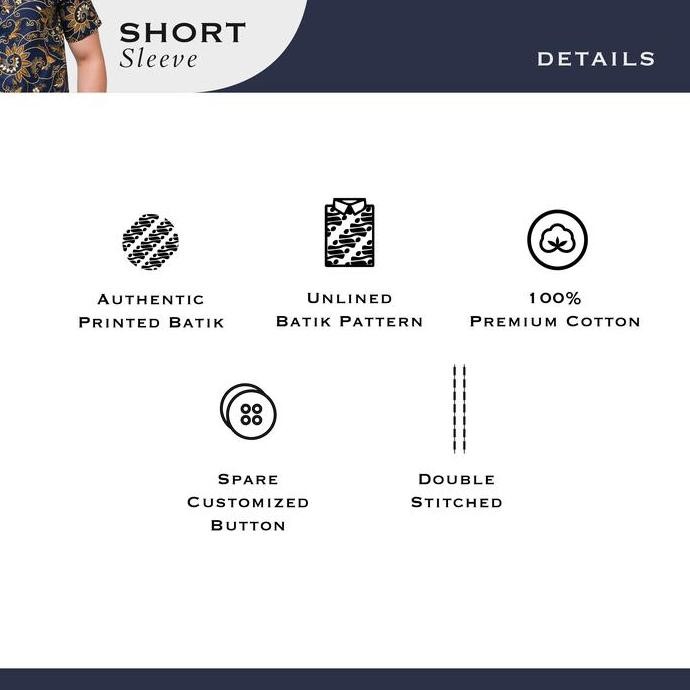Sale Jayashree - Batik Regfit Diya Kemeja Batik Pria Lengan Pendek - Baju Kerah Motif Batik Bahan Ka
