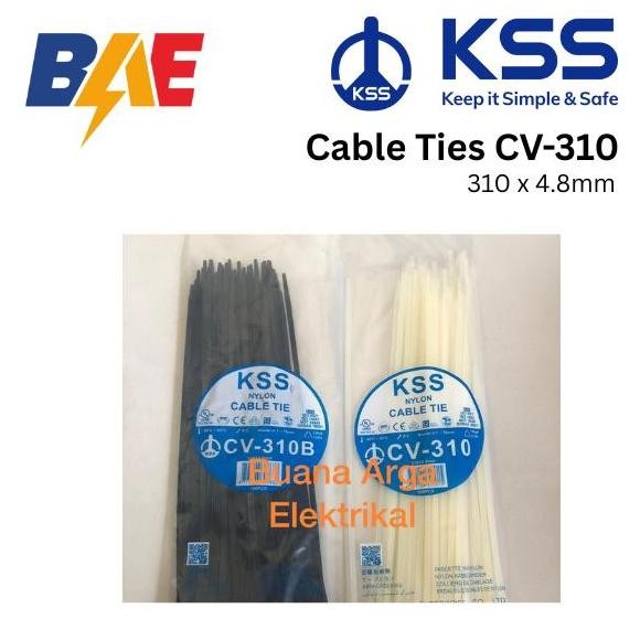 

PROMO - KSS Cable Ties / Kabel Ties CV 0 x 4.8mm Warna Putih/Hitam @00pcs