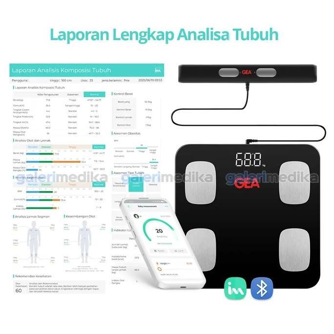 Timbangan Digital Onemed 825 Body Fat BMI Android/iOS / Timbangan Badan BMI, Body Fat Onemed 825 / T