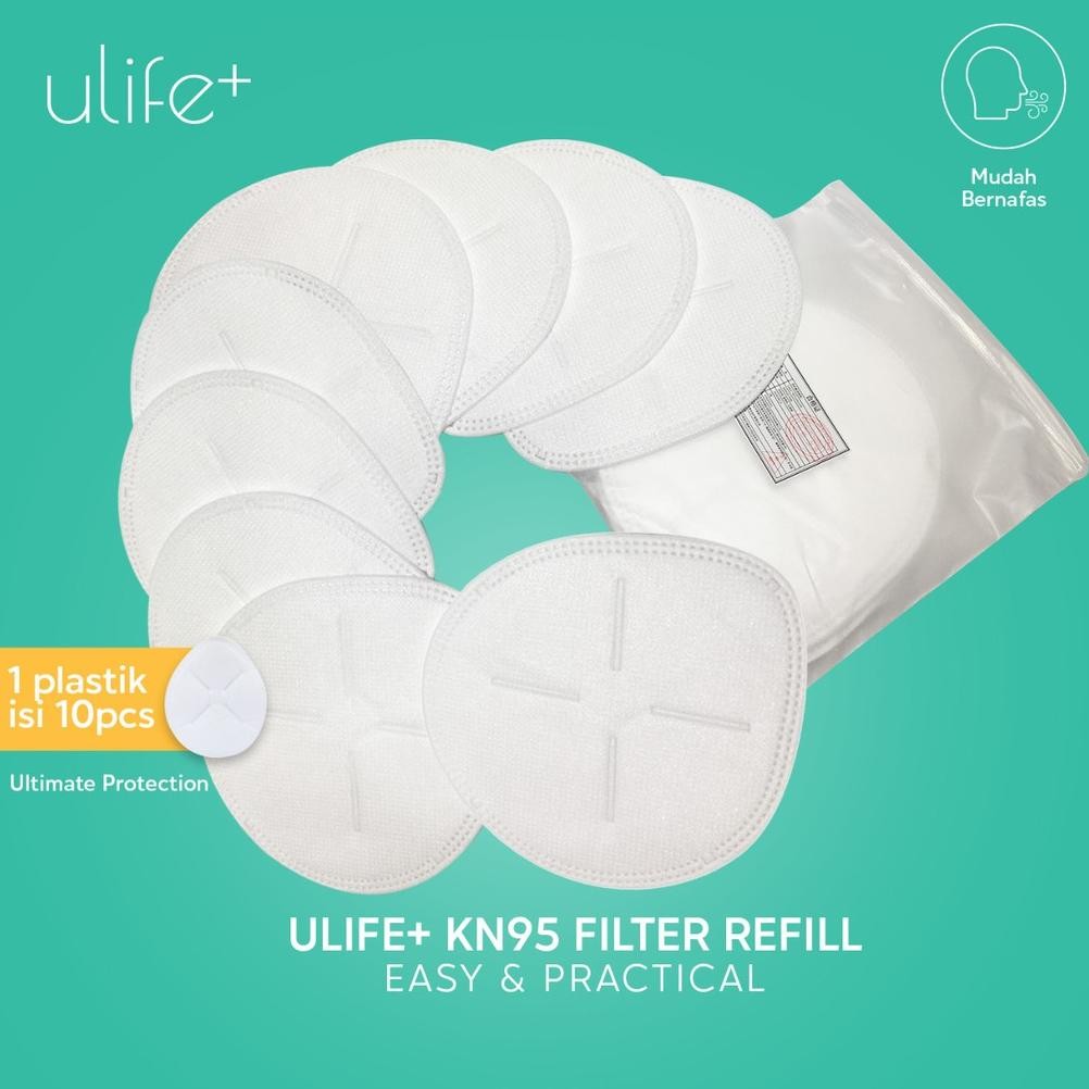 We-53 Ulife+ Filter Masker Kn95 / Filter Masker Anti Virus Dewasa & Anak (10Pcs) We-53