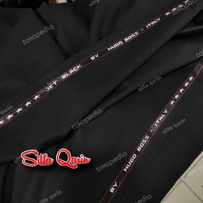

Kain Bahan Celana Super Jet Black 300's Tuxedo Hugo Boss In Italy (130x150) TS