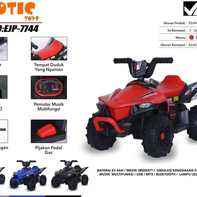Motor Aki Atv Anak Exotic Ejp 7744 Mini Atv Ada Remote