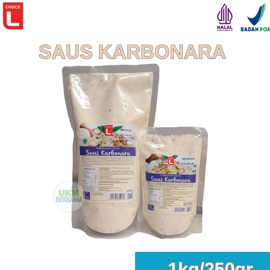 

Choice L Saus Spaghetti Pasta Daging Karbonara Carbonara Sauce Kemasan 1Kg/250Gr