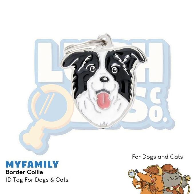 

TERMURAH - MyFamily ID Tag - Border Collie ID Dog Tag | Personalized Cat Dog Tag