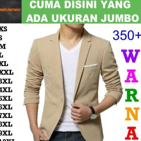 Jas Pria Blazer Cowok Celana Rompi Dasi Krem Khakis Coksu Lis Putih