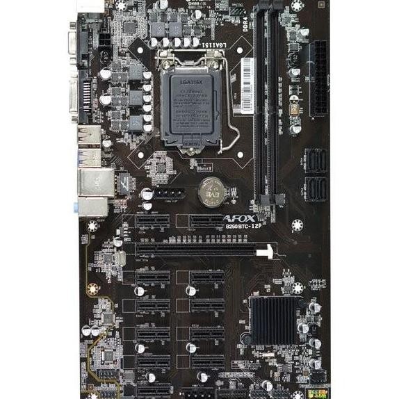 AFOX B250 BTC 12 Slot - DDR4 LGA1151 Mining Motherboard - No Box